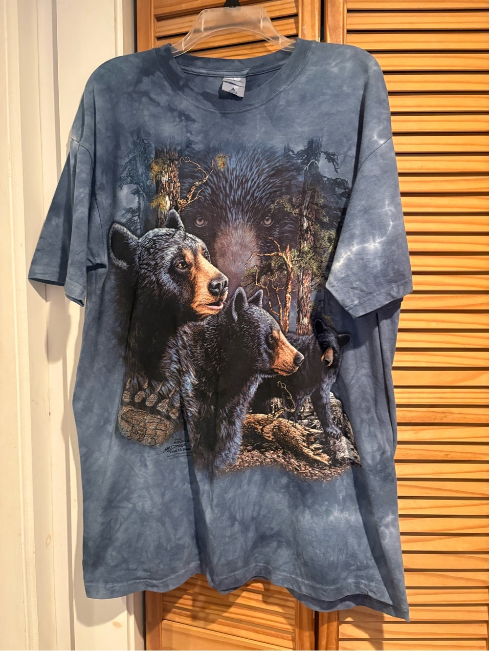 Vintage The Mountain Find 13 Black Bears T-Shirt Tie Dye Nature Graphic Tee XL